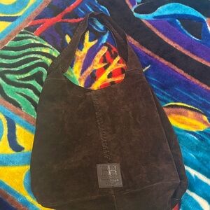 Haute Hippie chocolate brown slouch shoulder Bag
